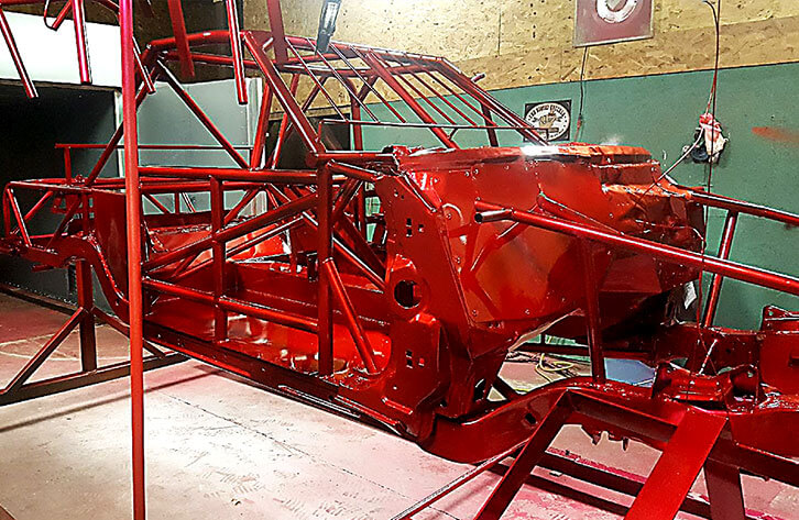 Sandblasted & Powder Coated Racecar Frame
